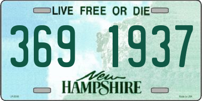 NH license plate 3691937