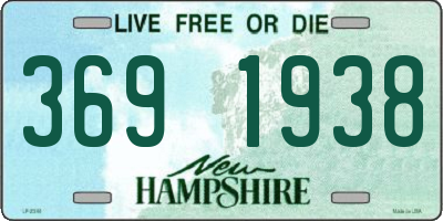 NH license plate 3691938