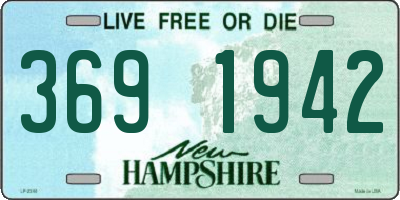NH license plate 3691942