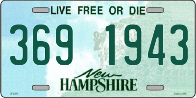 NH license plate 3691943