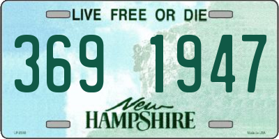 NH license plate 3691947