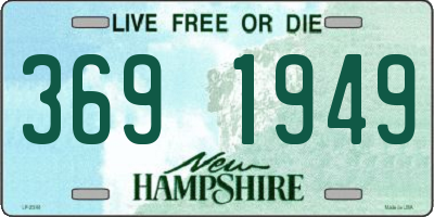 NH license plate 3691949