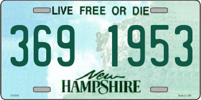 NH license plate 3691953