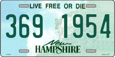 NH license plate 3691954