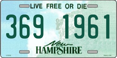 NH license plate 3691961