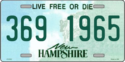 NH license plate 3691965