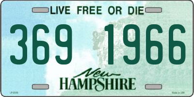 NH license plate 3691966