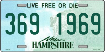 NH license plate 3691969