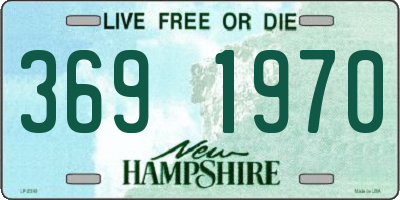 NH license plate 3691970