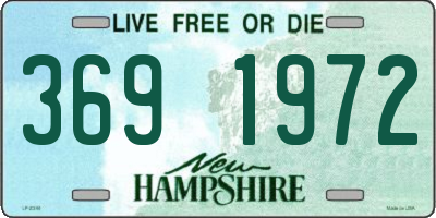 NH license plate 3691972