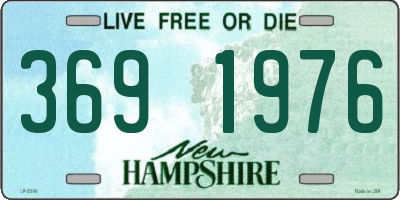 NH license plate 3691976