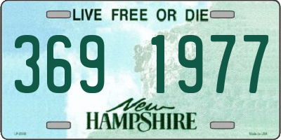 NH license plate 3691977