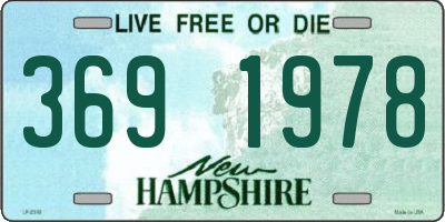 NH license plate 3691978