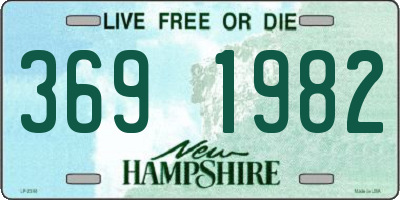 NH license plate 3691982
