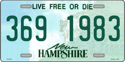 NH license plate 3691983