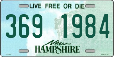 NH license plate 3691984