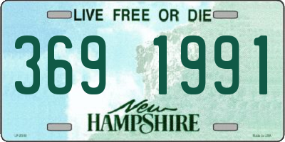 NH license plate 3691991
