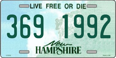 NH license plate 3691992