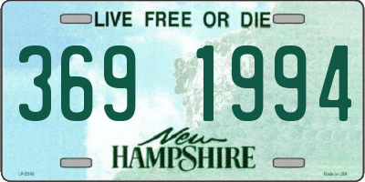 NH license plate 3691994