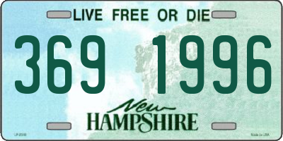 NH license plate 3691996