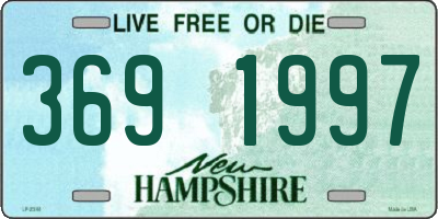 NH license plate 3691997