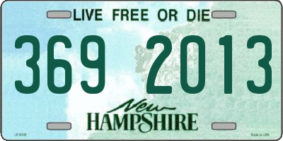 NH license plate 3692013
