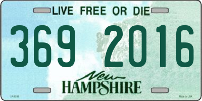 NH license plate 3692016