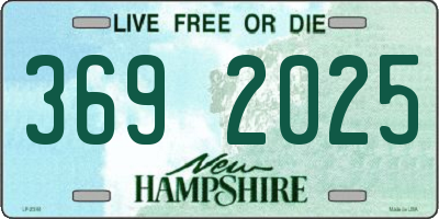 NH license plate 3692025