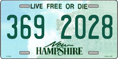 NH license plate 3692028