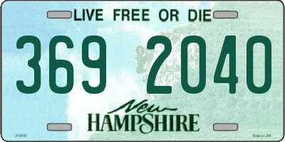 NH license plate 3692040