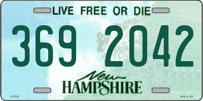 NH license plate 3692042