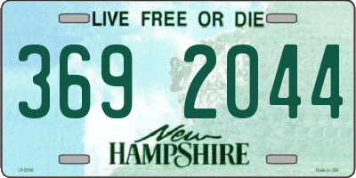 NH license plate 3692044