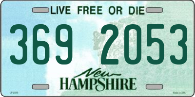 NH license plate 3692053