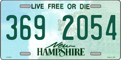 NH license plate 3692054