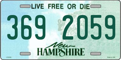NH license plate 3692059