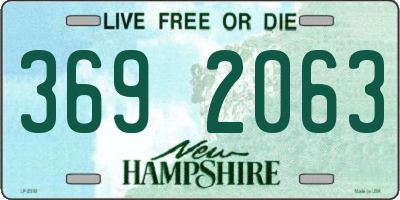 NH license plate 3692063