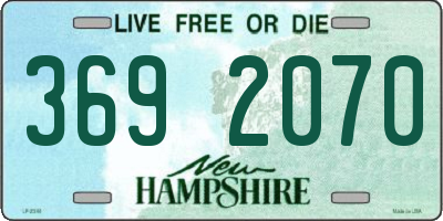 NH license plate 3692070