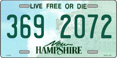 NH license plate 3692072