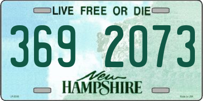 NH license plate 3692073