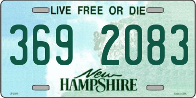 NH license plate 3692083