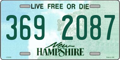 NH license plate 3692087