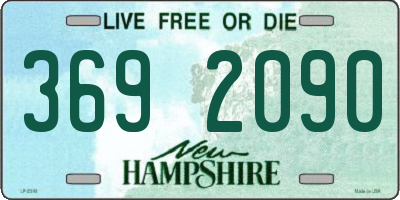 NH license plate 3692090