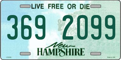 NH license plate 3692099
