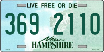 NH license plate 3692110