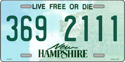 NH license plate 3692111