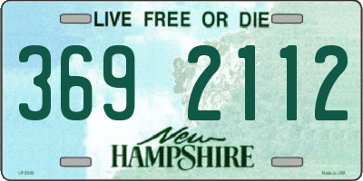 NH license plate 3692112