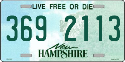 NH license plate 3692113