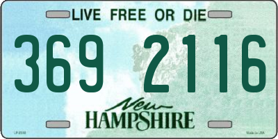 NH license plate 3692116