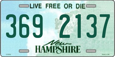 NH license plate 3692137