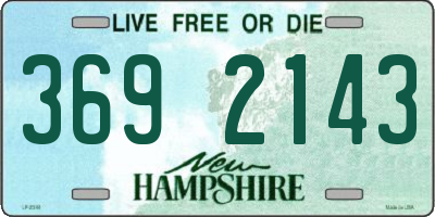 NH license plate 3692143